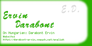 ervin darabont business card